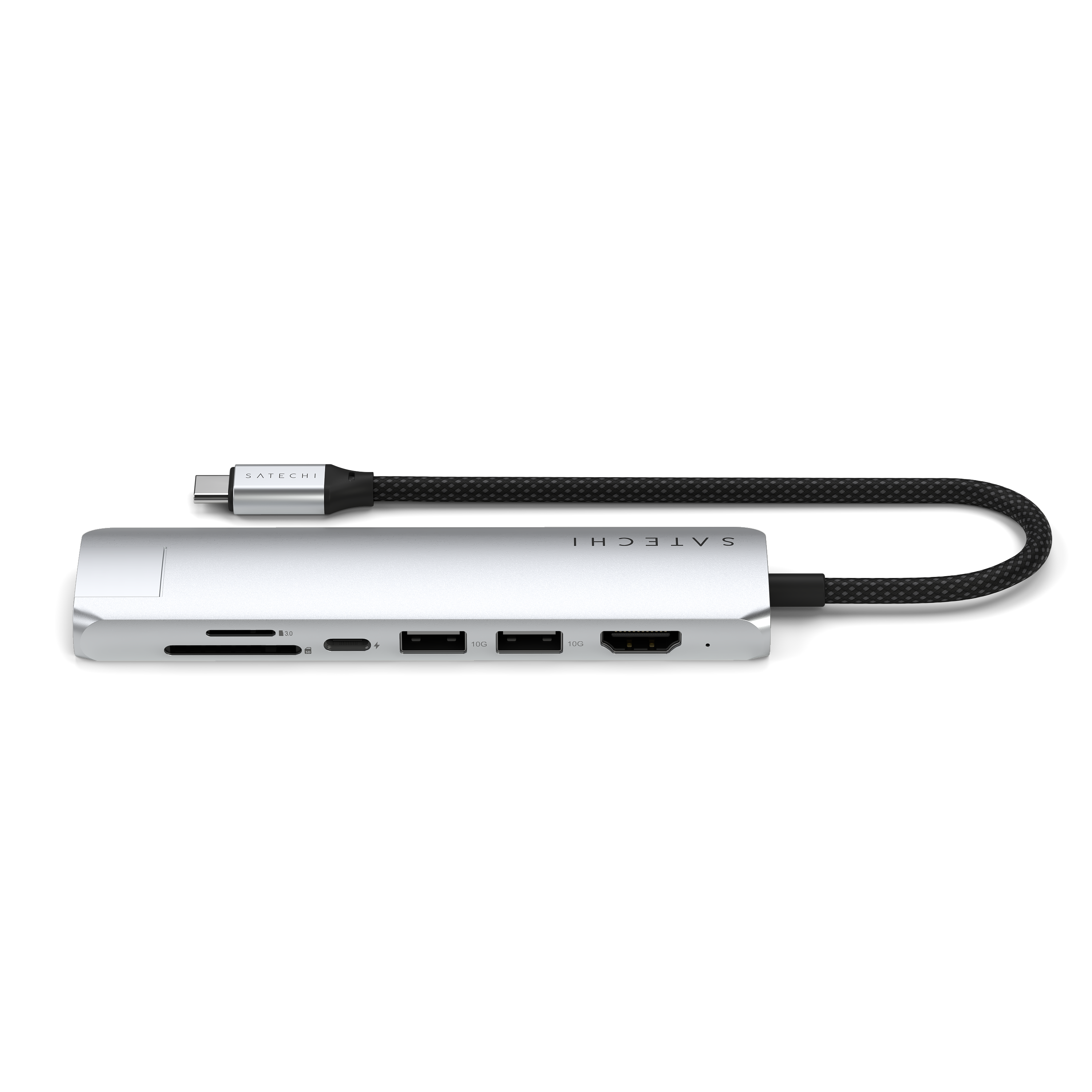 Adapter SATECHI 7-in-1 USB-C Slim Multiport s Ethernetom - Silver-1