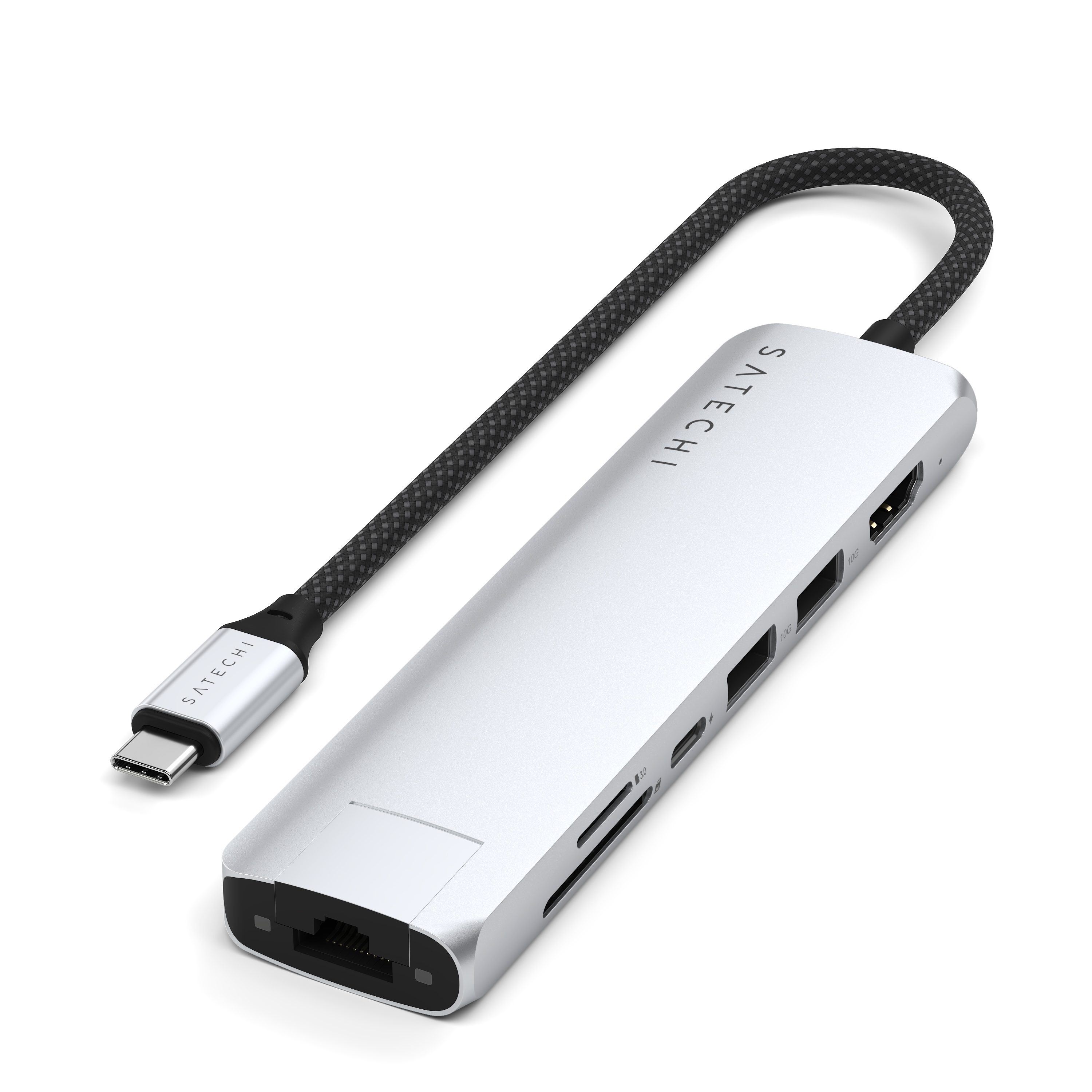Adapter SATECHI 7-in-1 USB-C Slim Multiport s Ethernetom - Silver-5