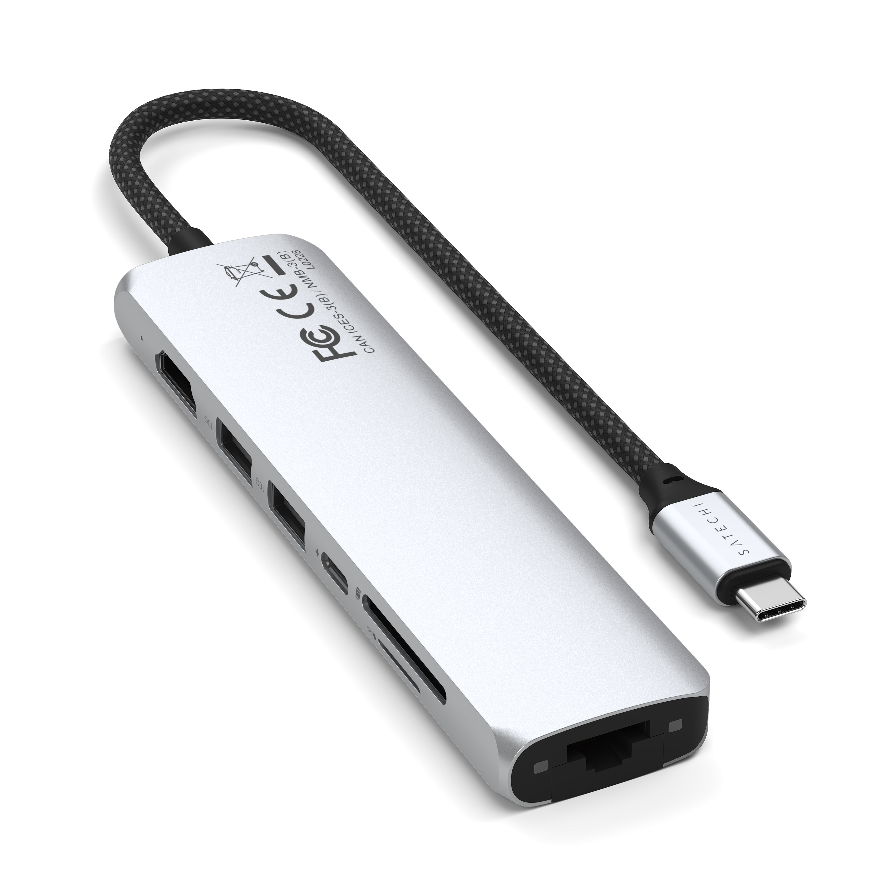 Adapter SATECHI 7-in-1 USB-C Slim Multiport s Ethernetom - Silver-6
