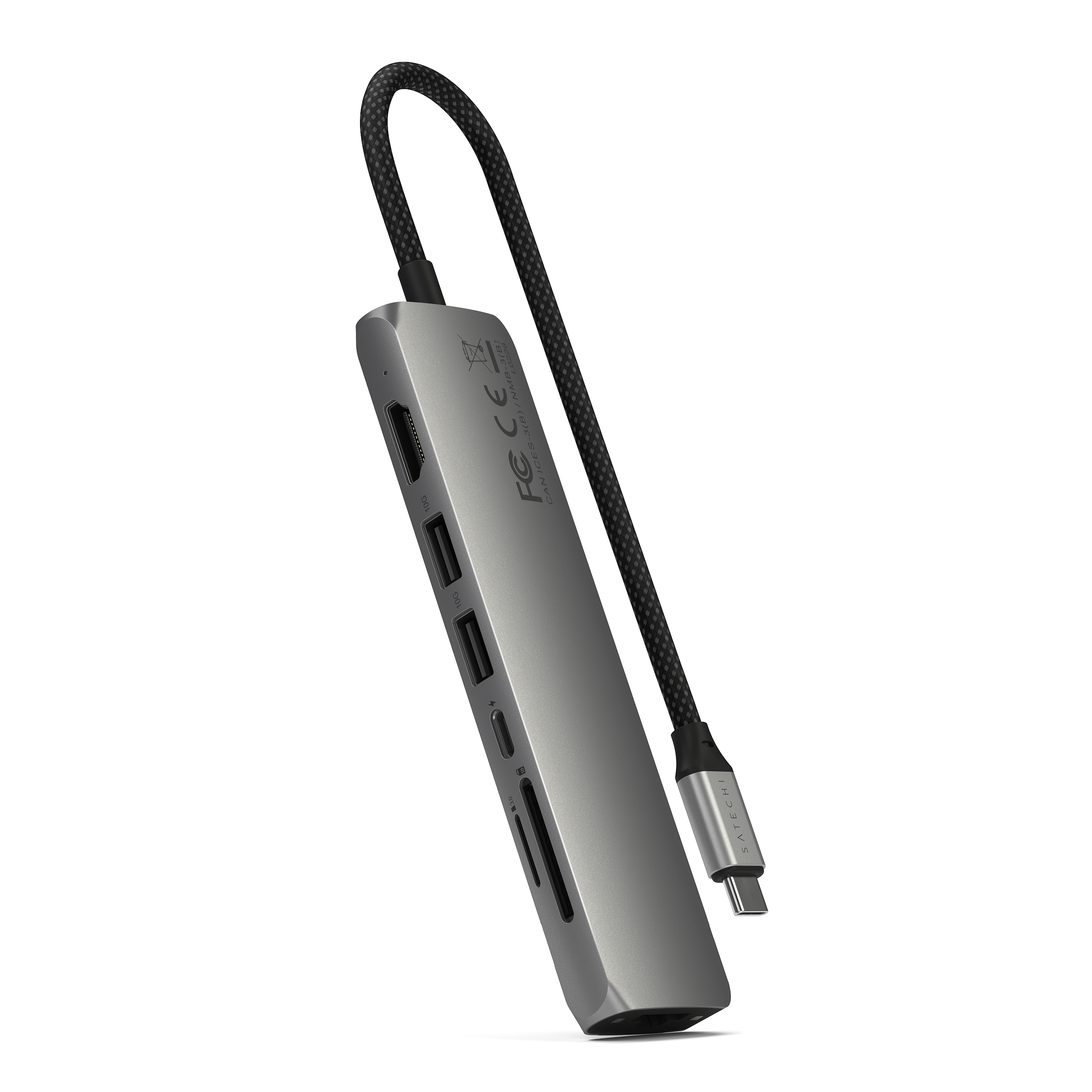 Adapter SATECHI 7-in-1 USB-C Slim Multiport s Ethernetom - Space Grey-0