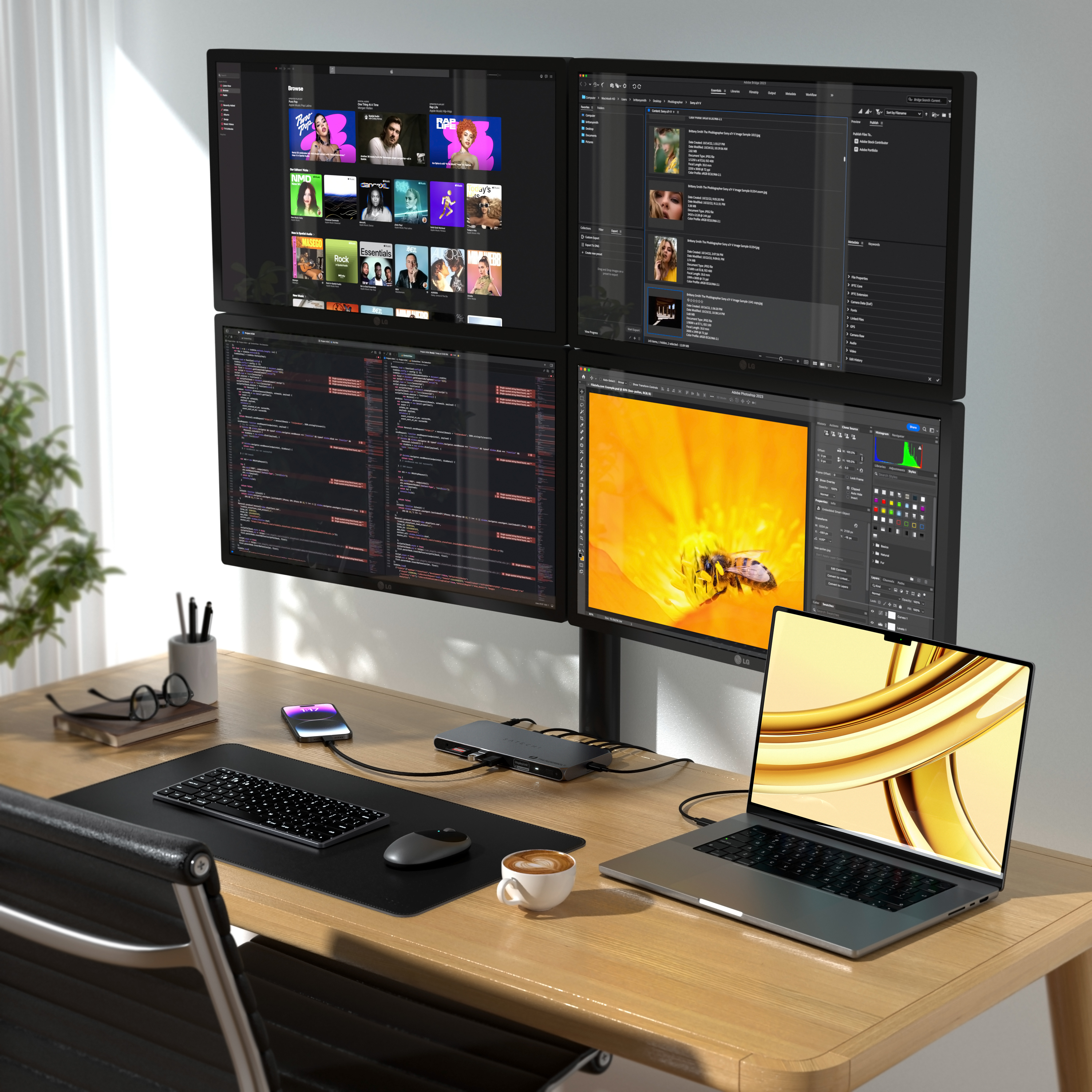 Satechi Thunderbolt 4 Multi-Display Docking Station - EU - Space Grey-2