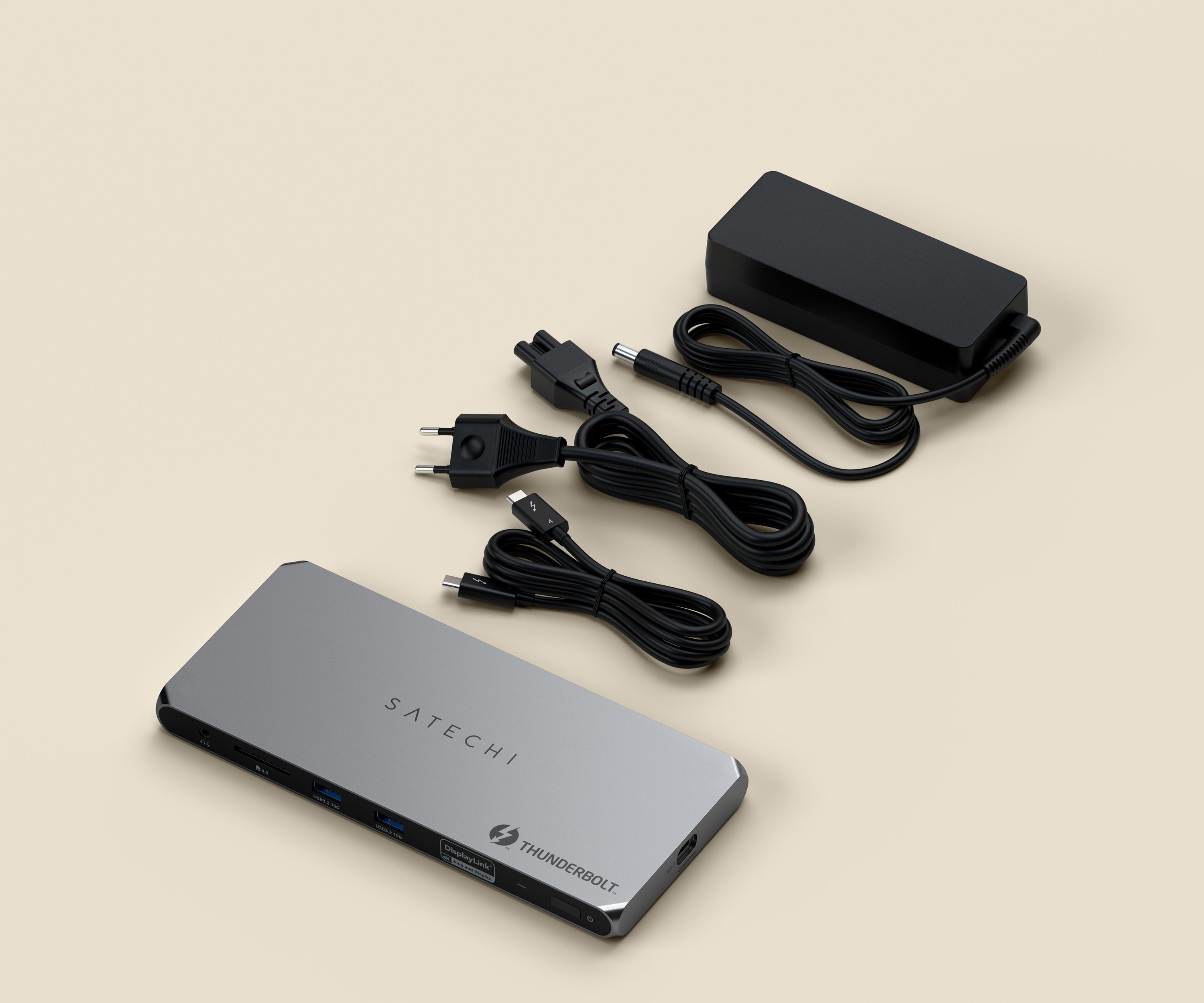 Satechi Thunderbolt 4 Multi-Display Docking Station - EU - Space Grey-1