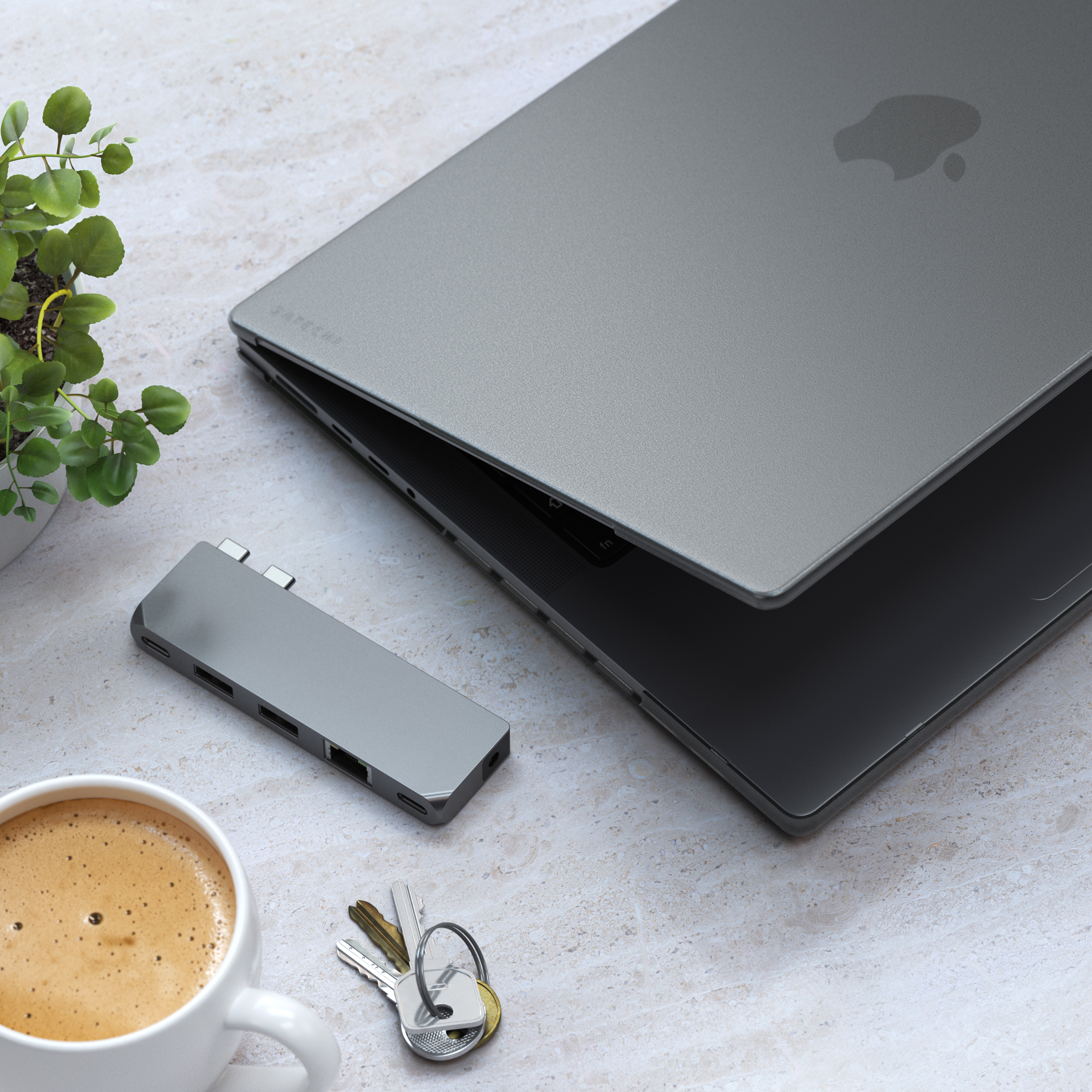 Satechi Eco Hardshell Case for MacBook Pro 14 - Dark-1