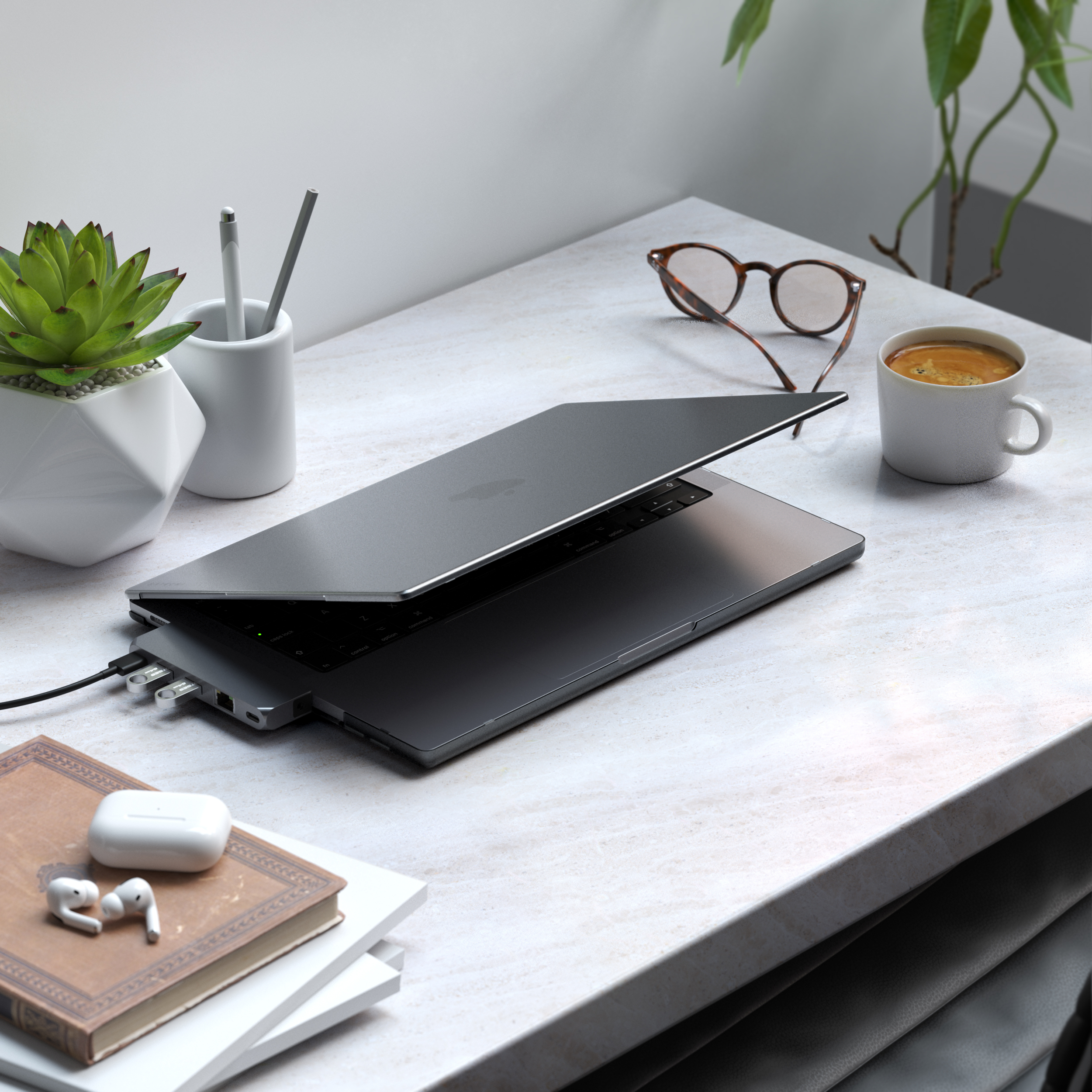Satechi Eco Hardshell Case for MacBook Pro 14 - Dark-2