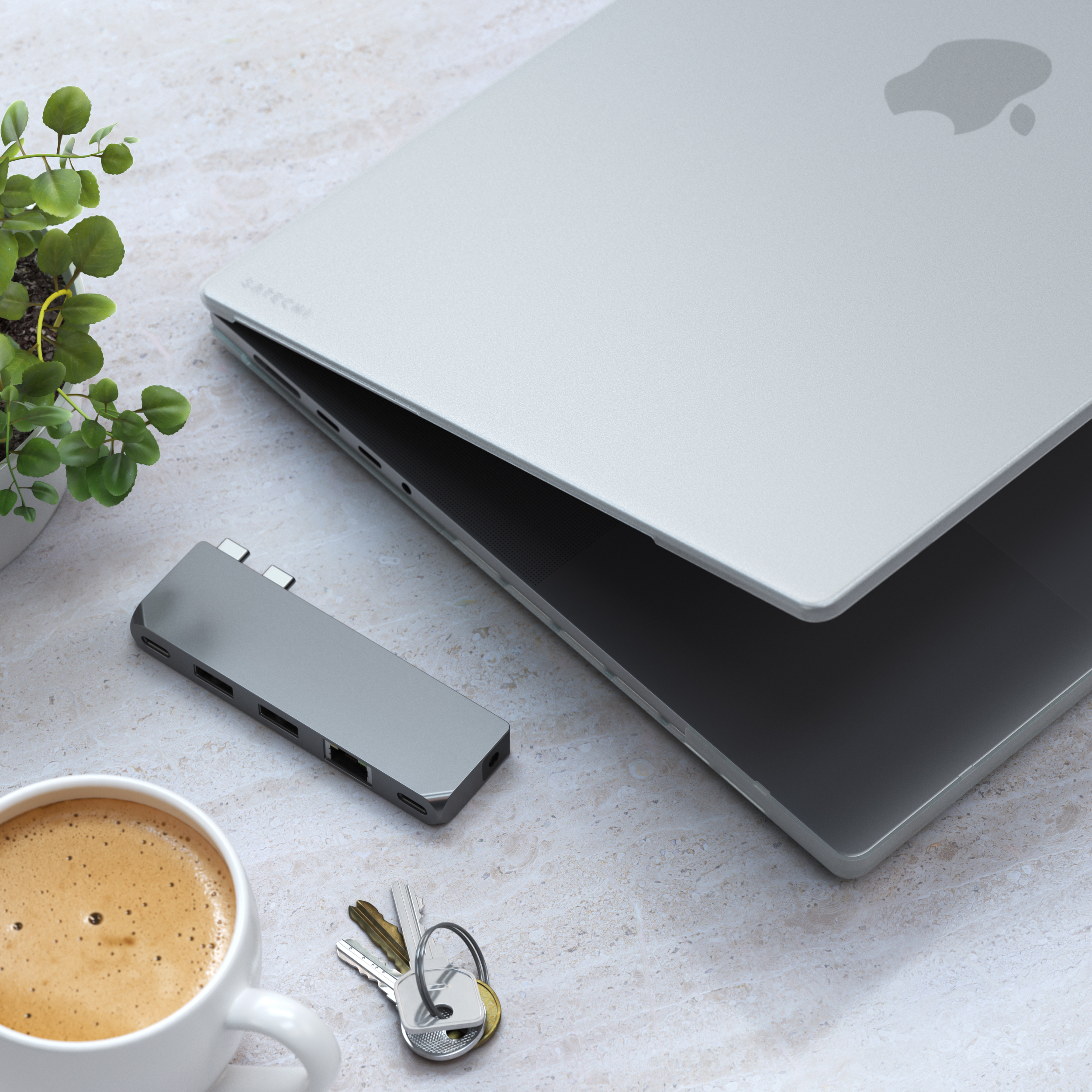 Laptop SATECHI Eco Hardshell Case for MacBook Pro 16 - Clear-4