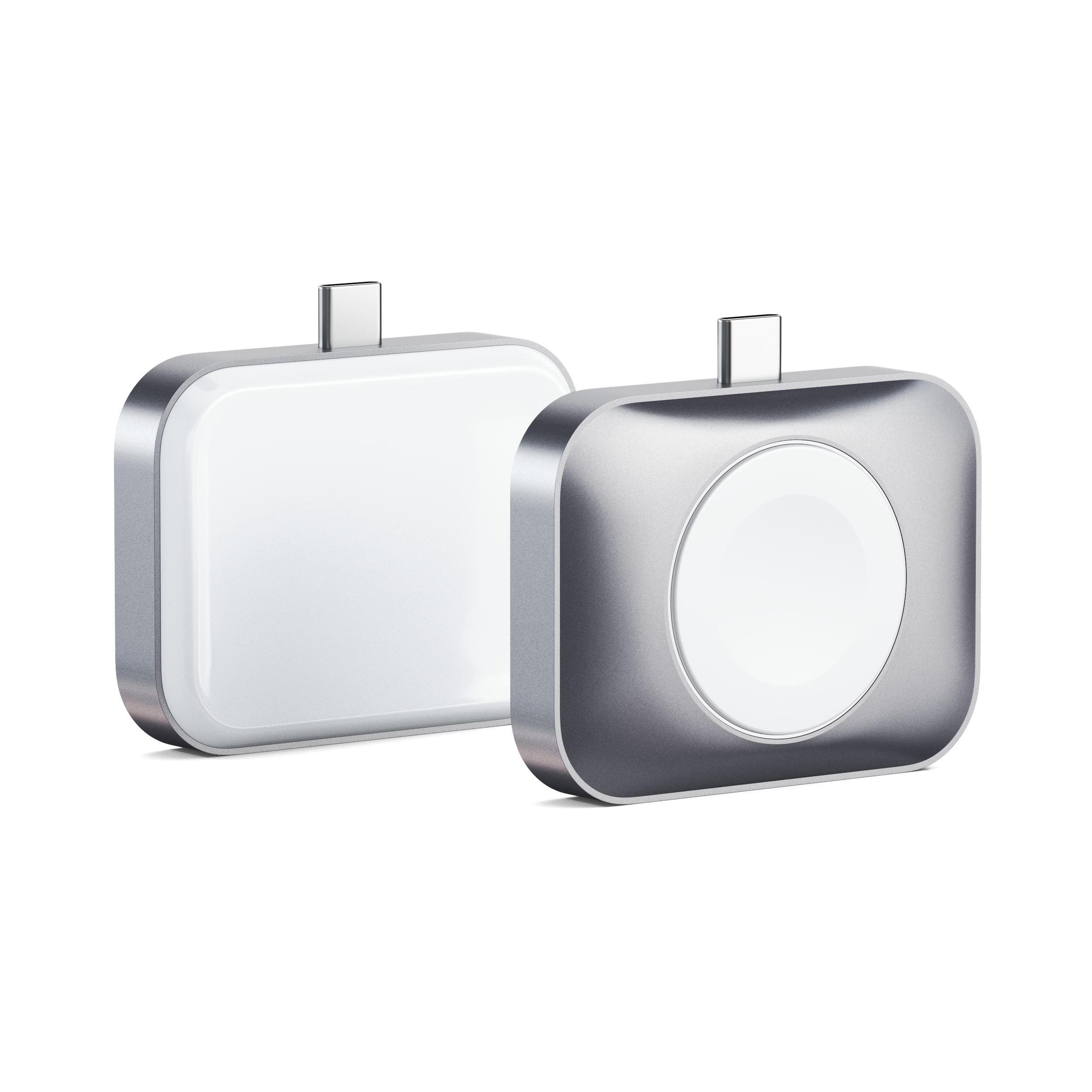 Bežična punjačka stanica SATECHI USB-C 2 u 1 za Apple Watch i AirPods - Srebrna-0
