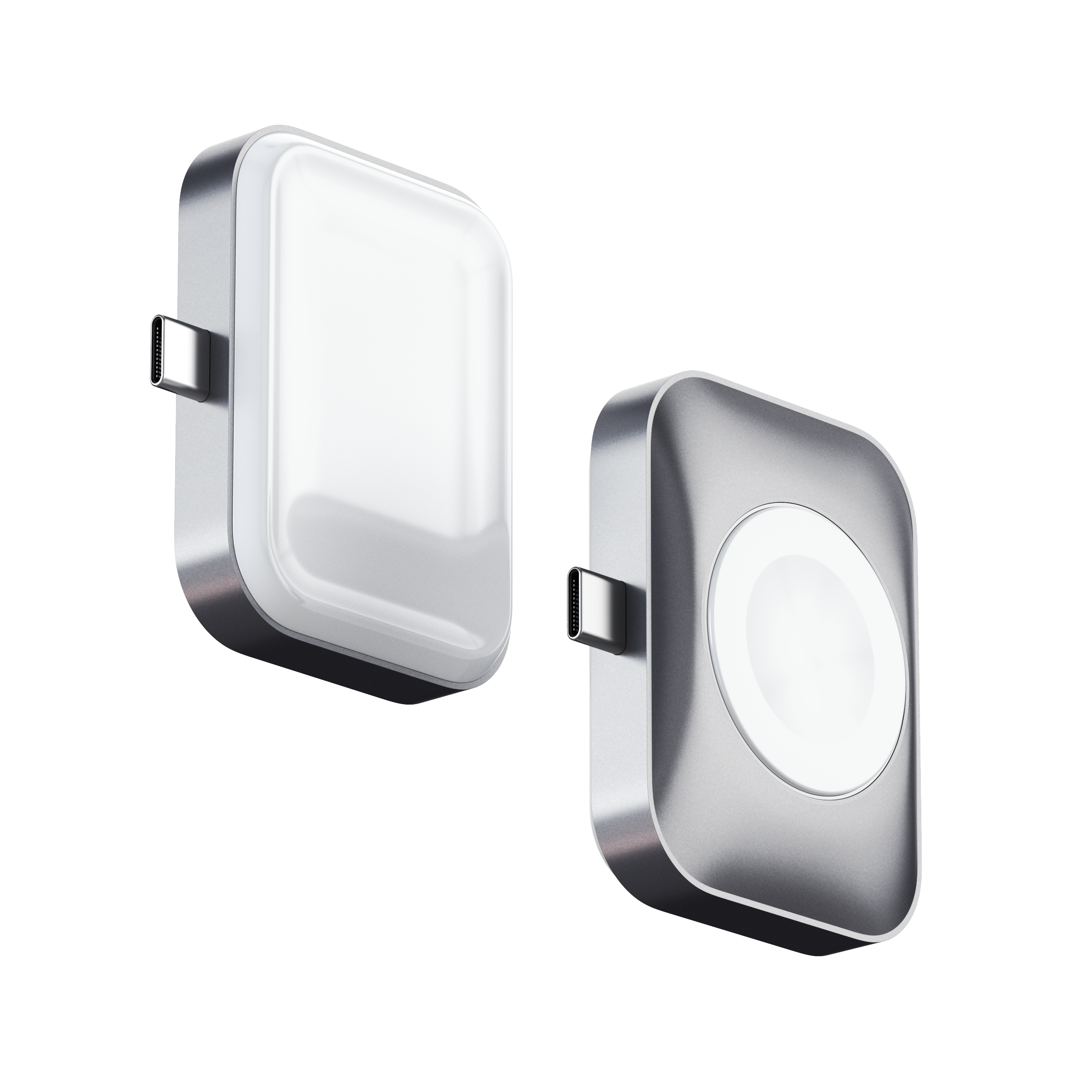 Bežična punjačka stanica SATECHI USB-C 2 u 1 za Apple Watch i AirPods - Srebrna-1