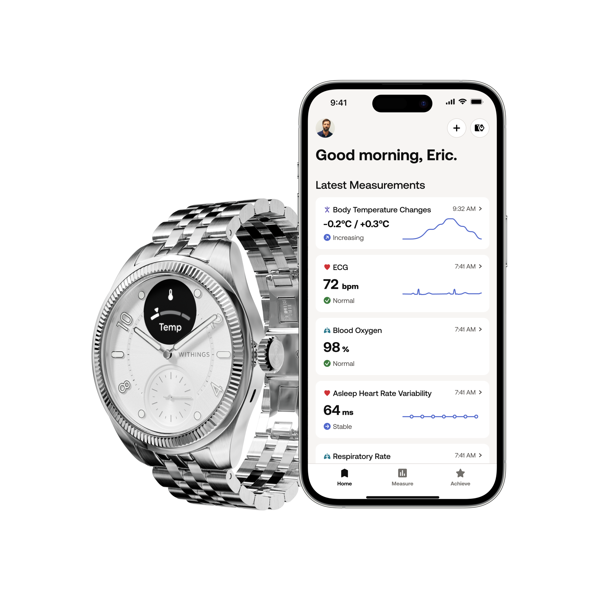 Pametni sat WITHINGS ScanWatch Nova Brilliant 39mm Titanium Silver-2