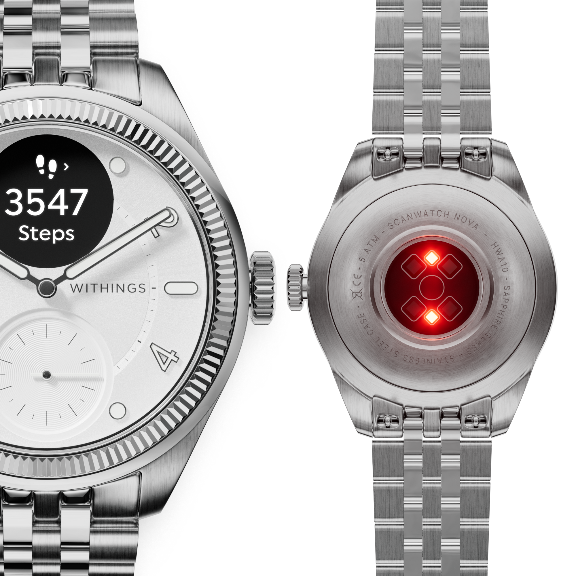 Pametni sat WITHINGS ScanWatch Nova Brilliant 39mm Titanium Silver-9