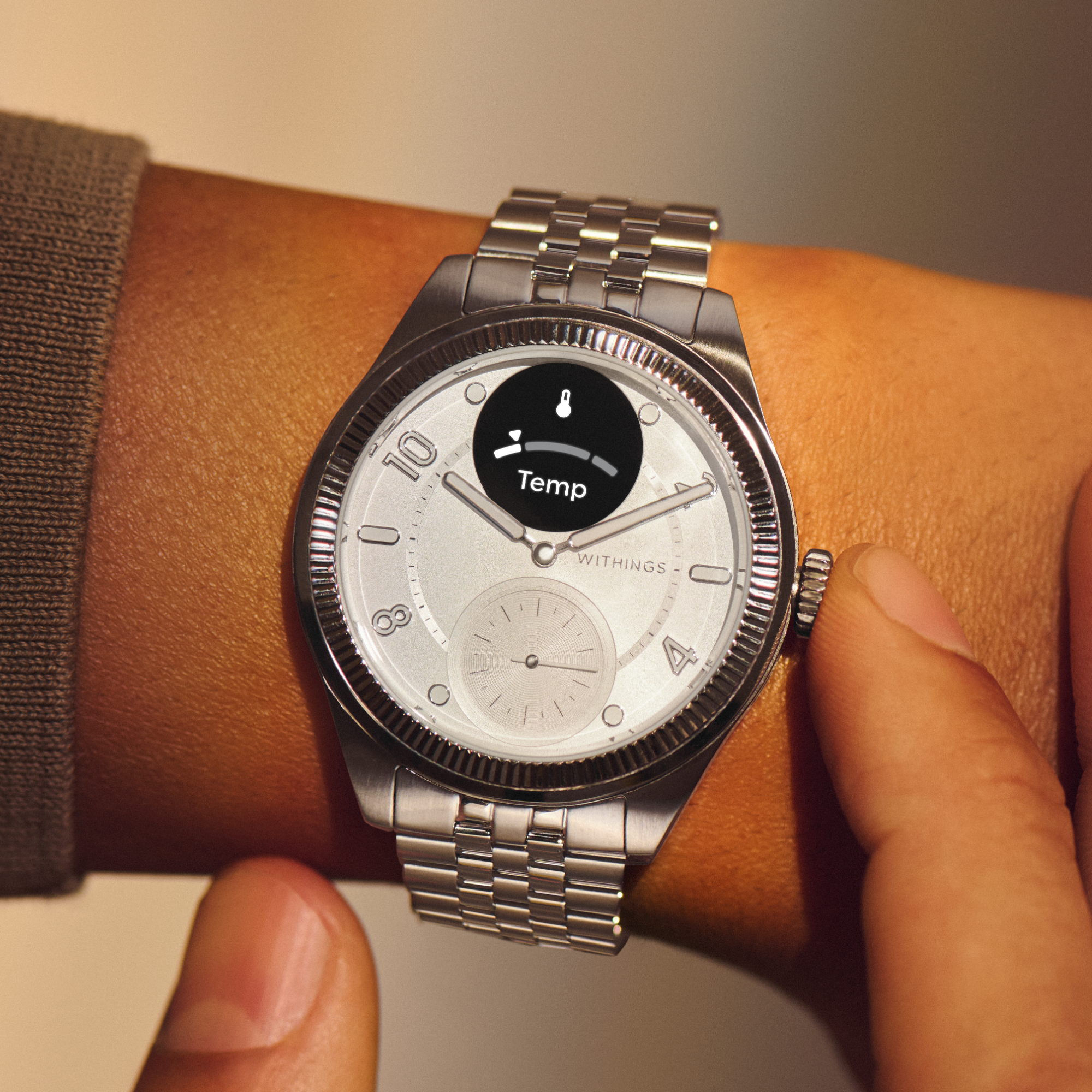 Pametni sat WITHINGS ScanWatch Nova Brilliant 39mm Titanium Silver-8