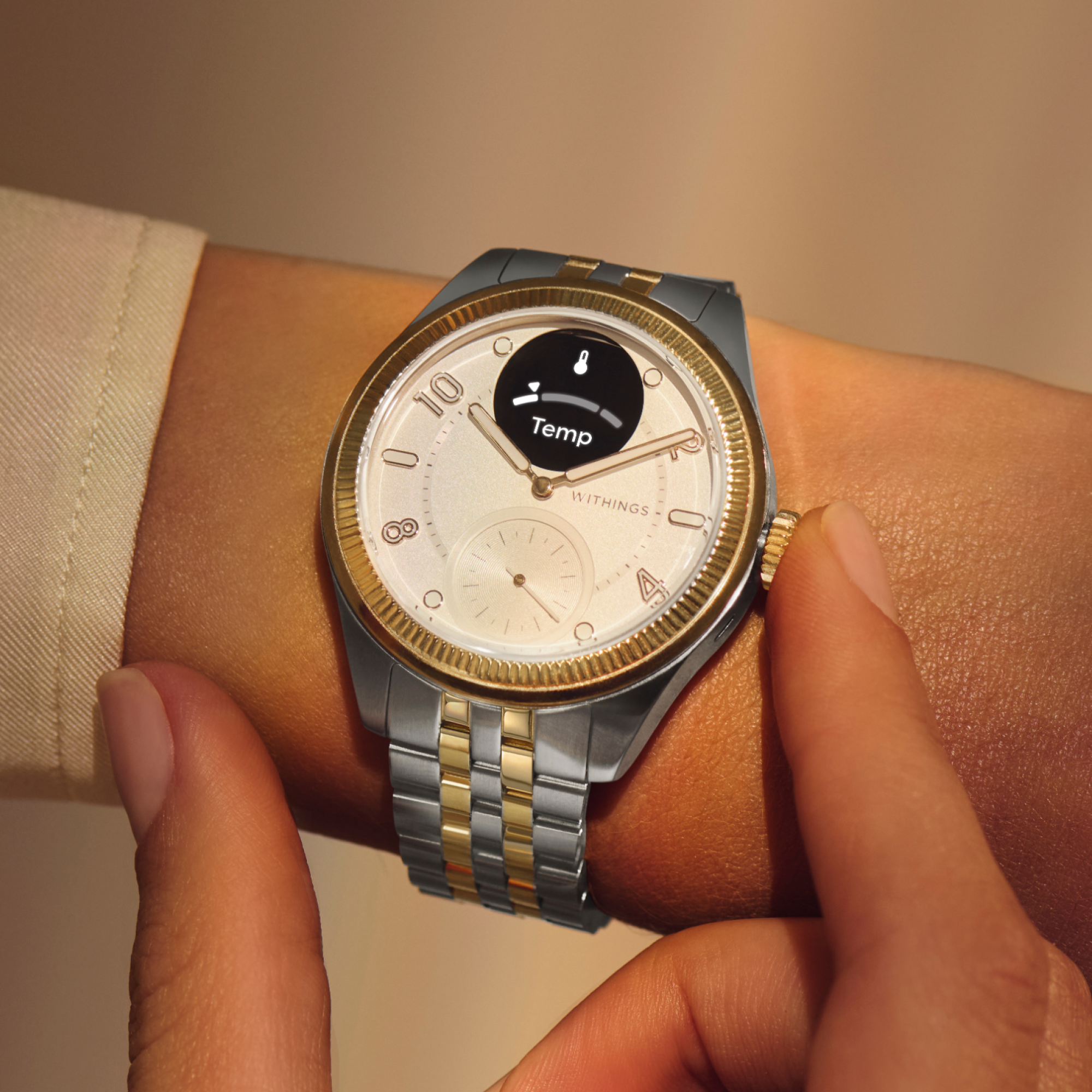 Pametni sat WITHINGS ScanWatch Nova Brilliant 39mm zlatni-7