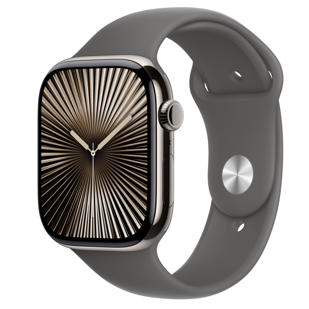 Pametni sat APPLE Watch S10 Cellular 46mm Natural Titanium Case / Stone Grey Sport Band, M/L - MWYA3QH/A-0