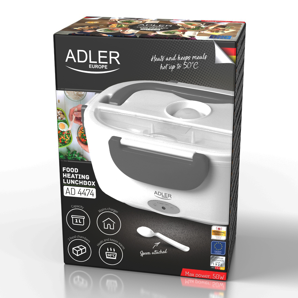 Električna kutija za ručak ADLER AD 4474 (1.1 L) siva-4
