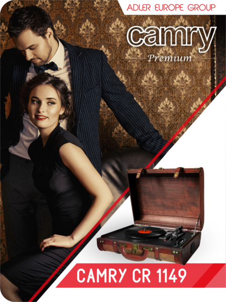 Prijenosni gramofon u koferu Camry (vintage stil)-16