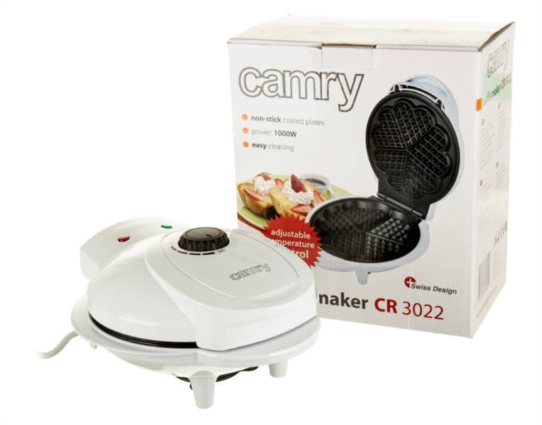Aparat za vafle CAMRY CR 3022 (1000W) bijeli-4
