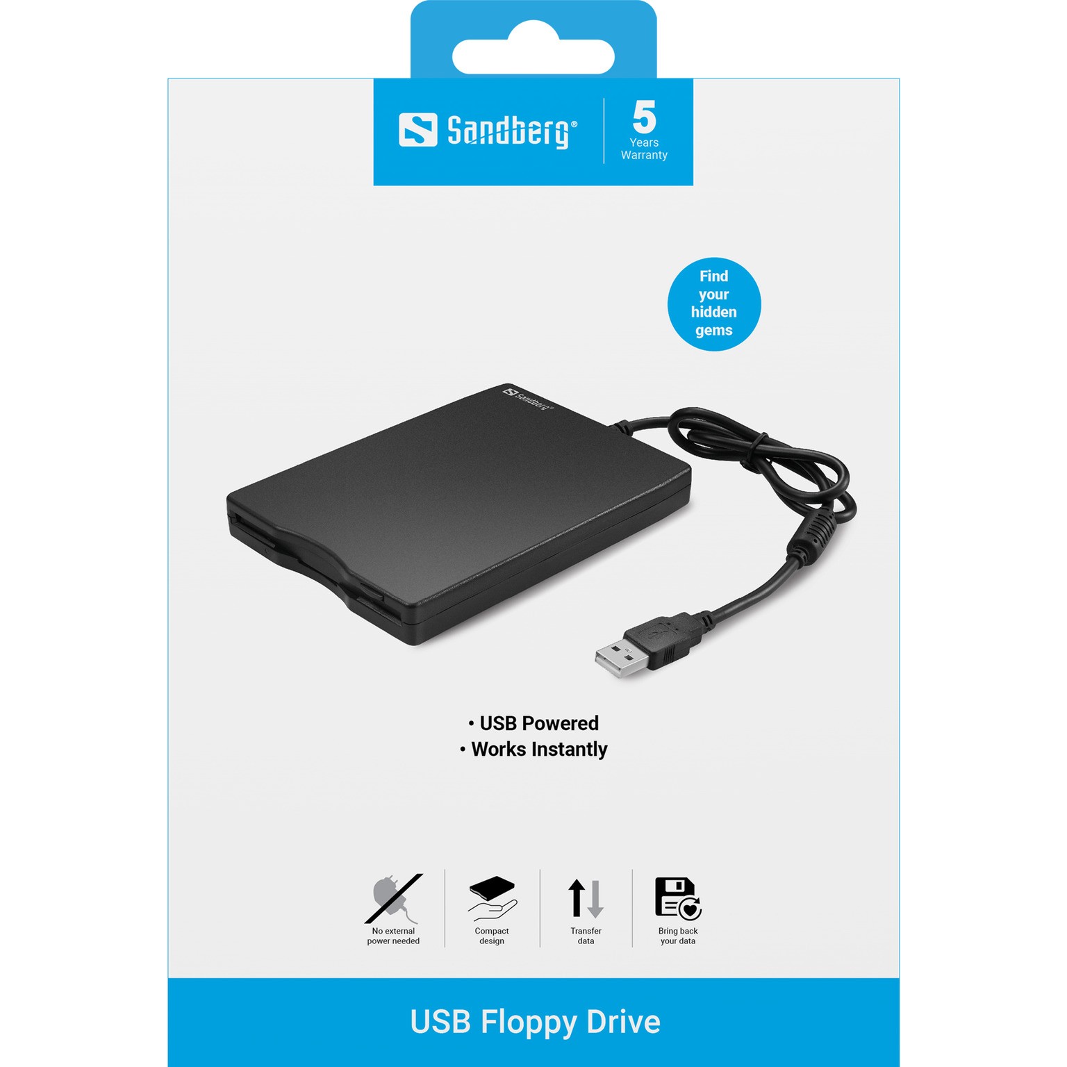 Čitač disketa Mini Reader USB Sandberg-6