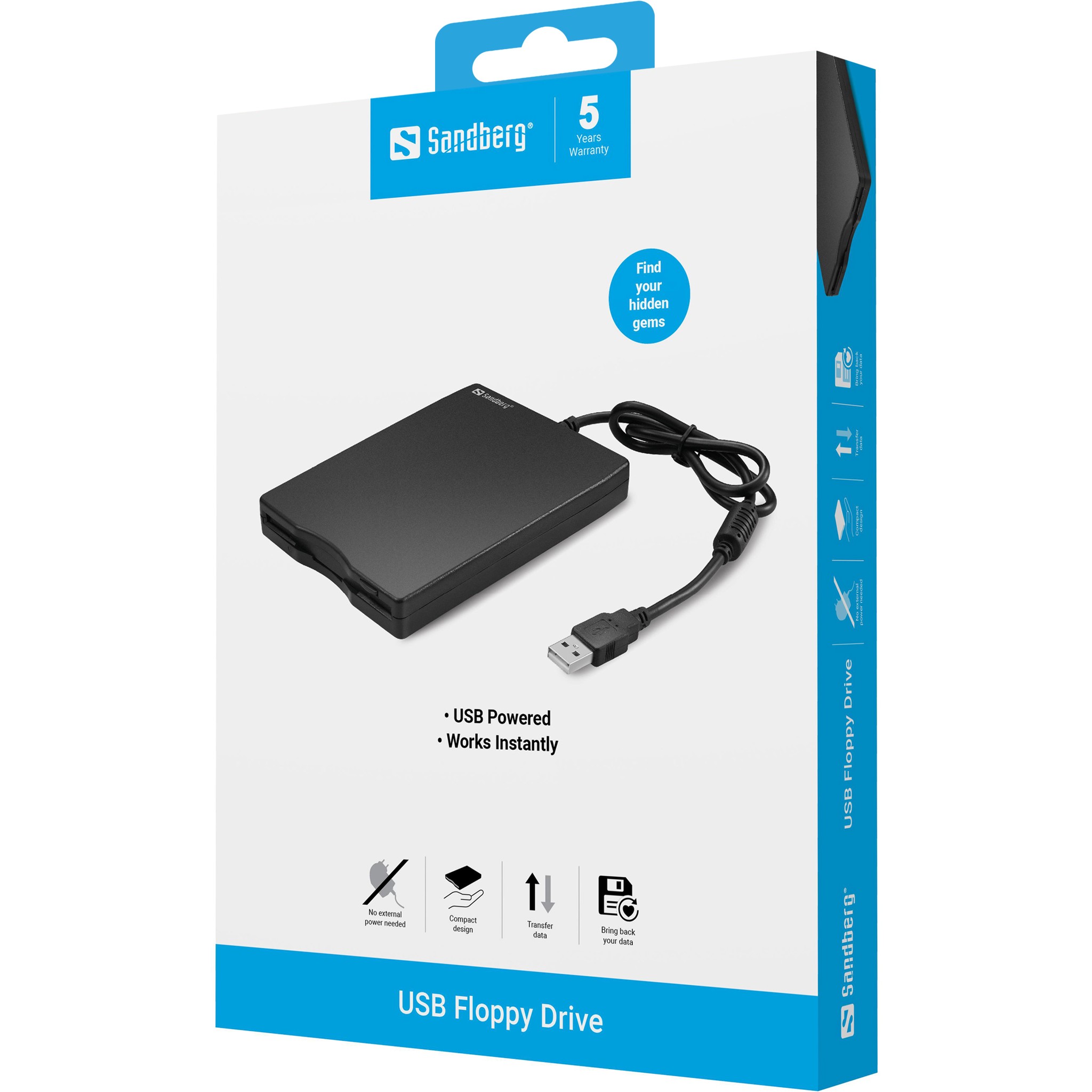Čitač disketa Mini Reader USB Sandberg-7