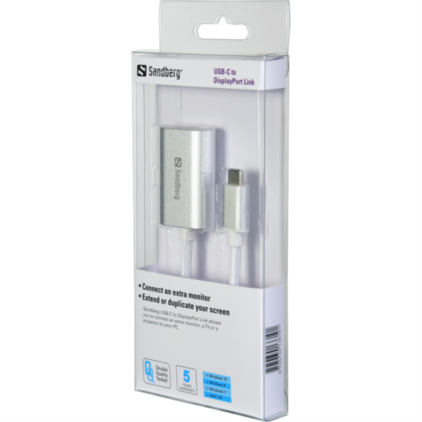 Adapter s USB-C na DisplayPort Sandberg-2