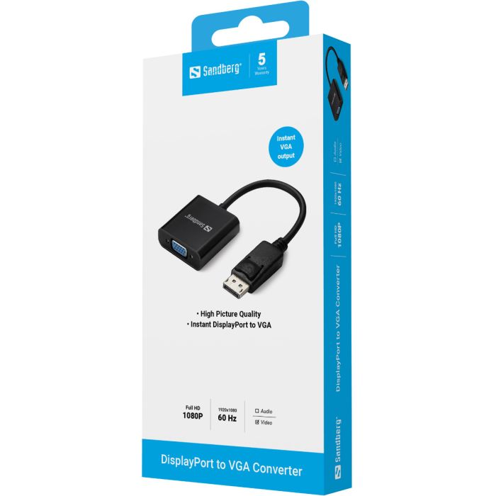 Adapter Sandberg s DisplayPort na VGA priključak-2