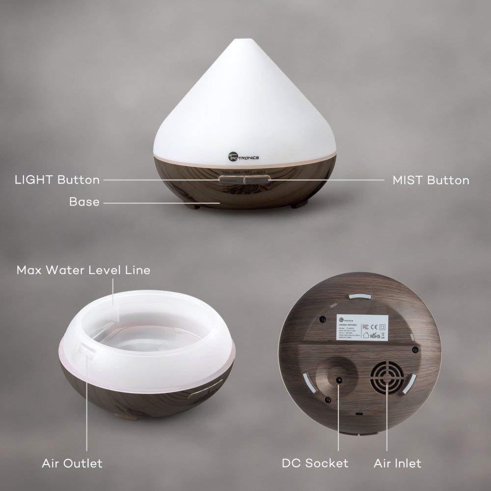 Difuzor ulja TaoTronics (TT-AD002, kava)-5