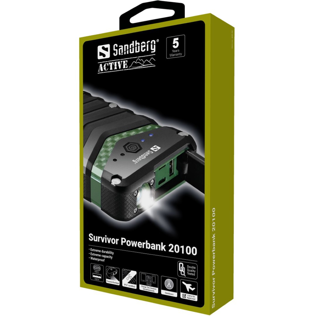 Prijenosna baterija Sandberg Survivor Powerbank 20100-1
