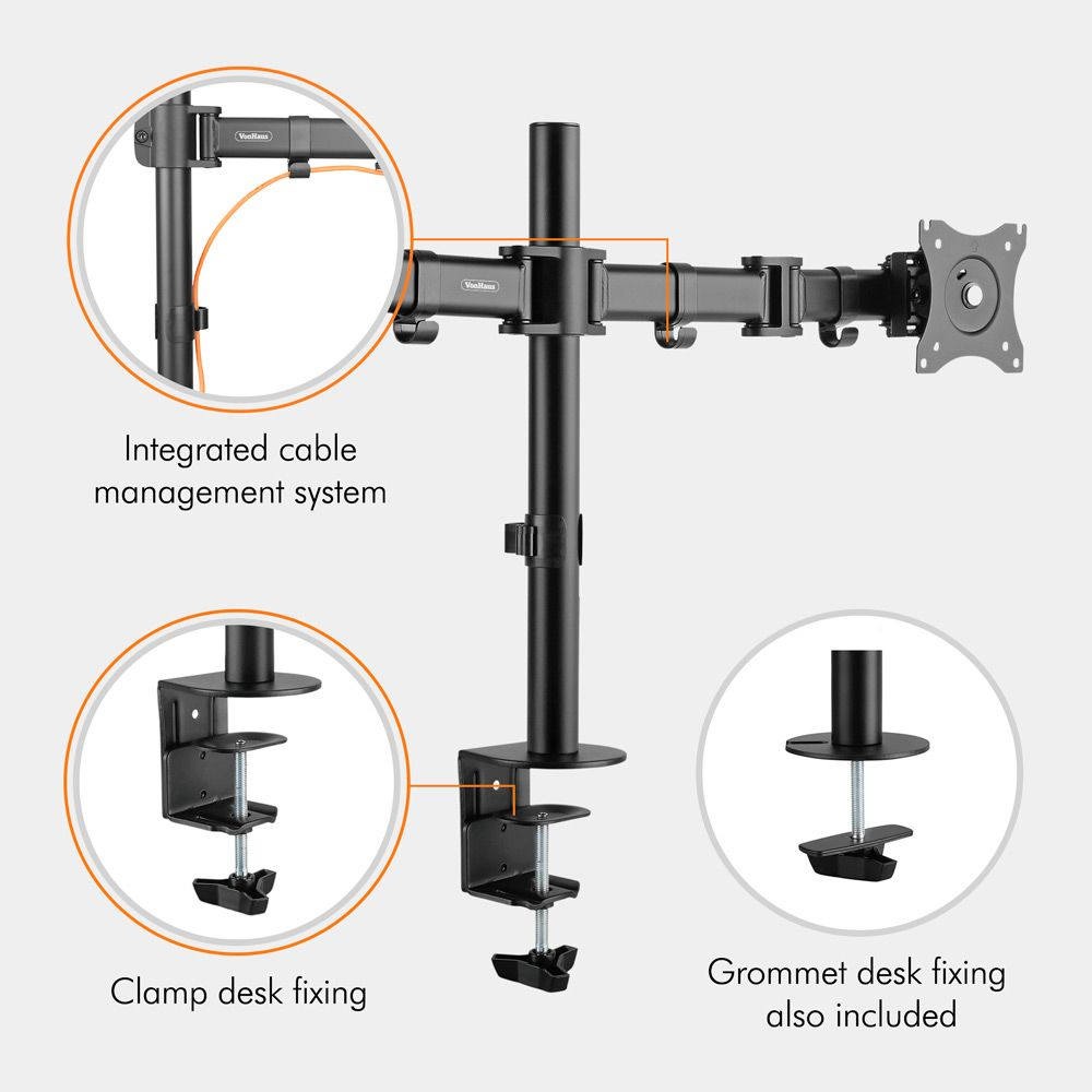 Dvostruki stolni nosač za dva monitora VONHAUS (13 - 32'')-2