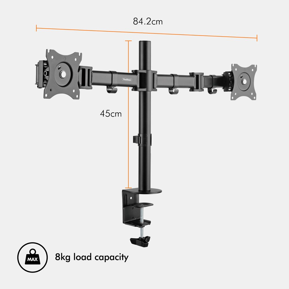 Dvostruki stolni nosač za dva monitora VONHAUS (13 - 32'')-4
