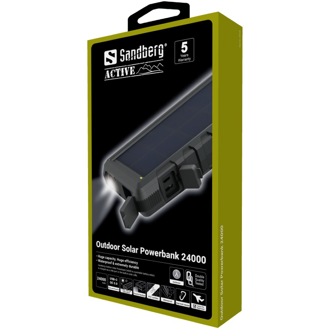 Prijenosna baterija SANDBERG Outdoor Solar Powerbank 24000-1