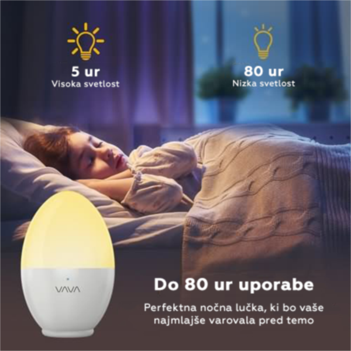 Noćno LED svjetlo VAVA HP008-1