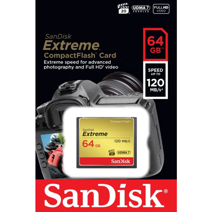 Memorijska kartica Compact Flash Extreme UDMA7 SanDisk 64 GB-4