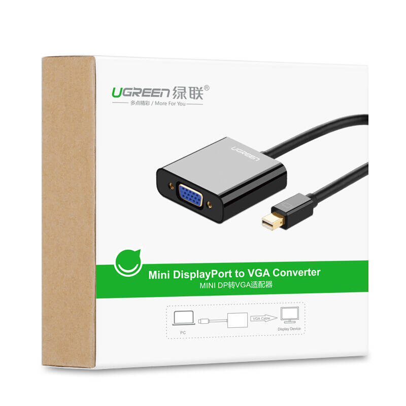 Kabel Mini DP na VGA pretvarač UGREEN (15 cm) crna-1