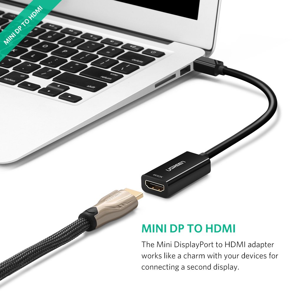 Kabel Mini DP na HDMI UGREEN (F, 4K, adapter) crna-4