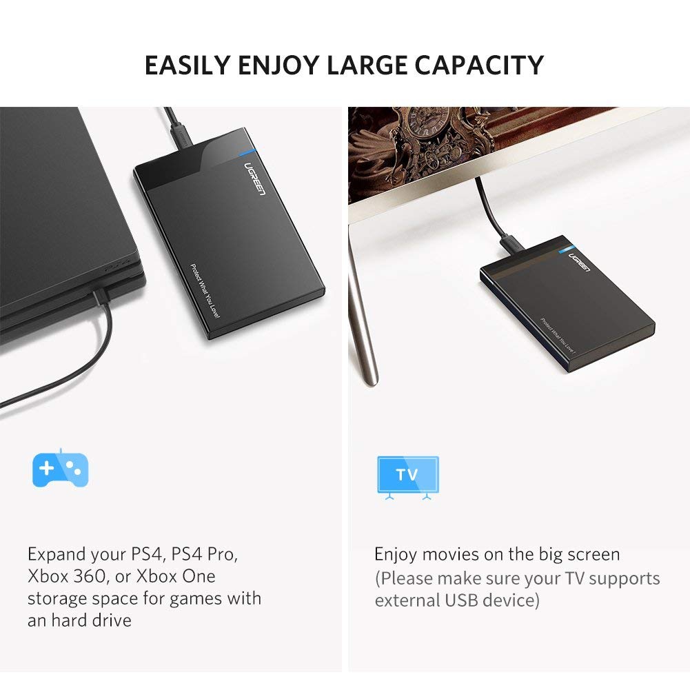 Kućište za HDD UGREEN (s USB-C ulazom, 2.5'') crna-5