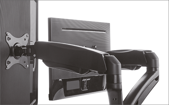 Nosač IcyBox za dva monitora do 27" na radnoj površini-8
