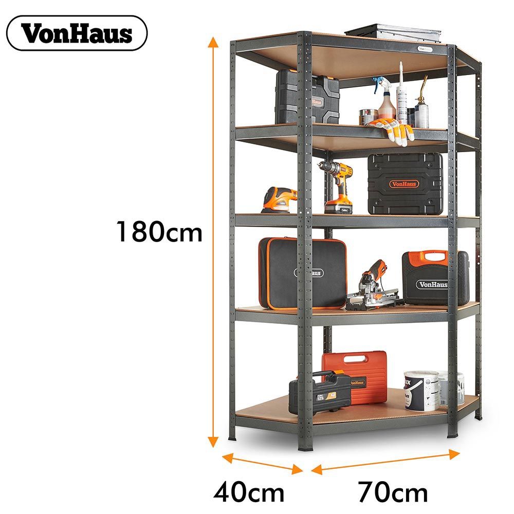 Kutni regal VONHAUS (s pet polica)-1