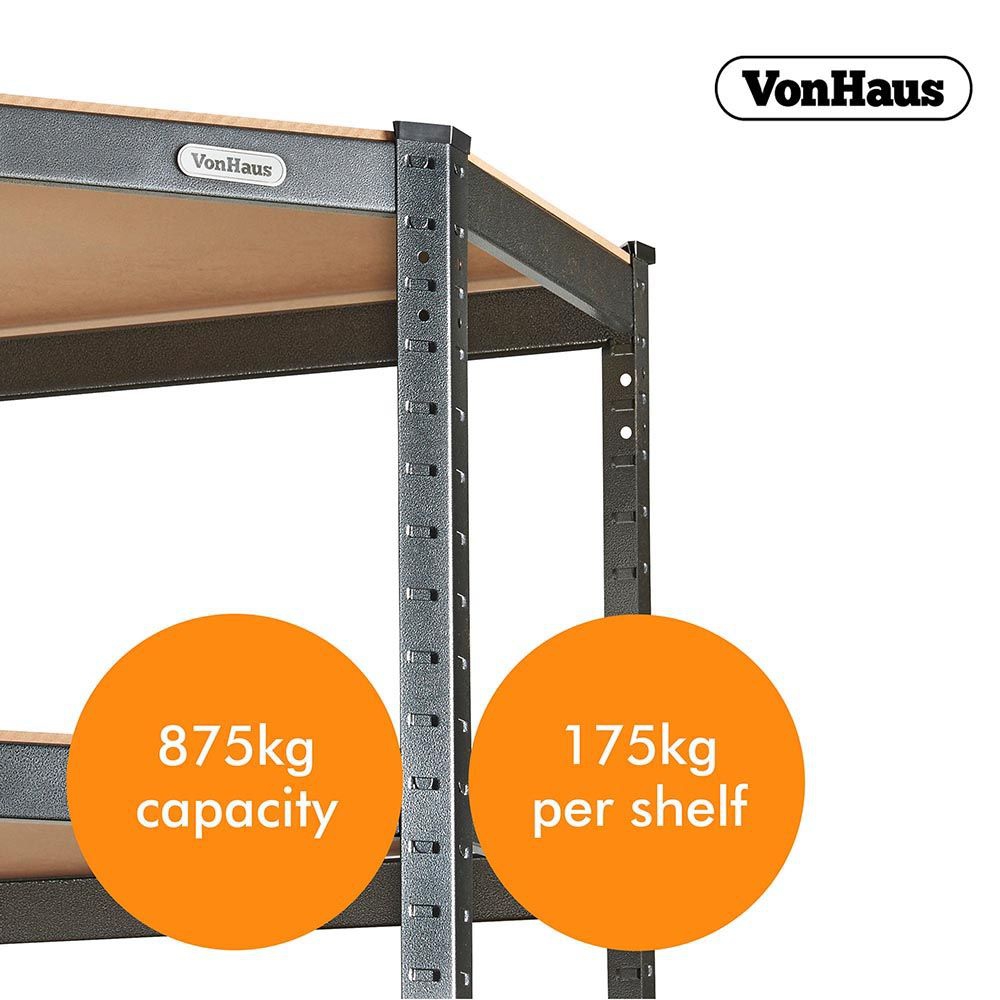 Kutni regal VONHAUS (s pet polica)-2