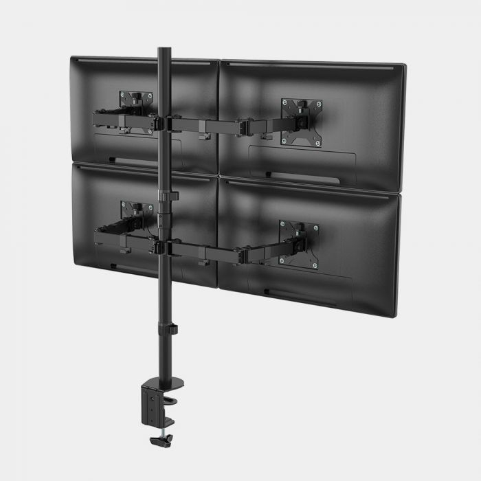 Stolni nosač VONHAUS 4 monitora (do 32", VESA 75x75 ili 100x100, max. težina 8 kg, nagib +45° do -45°, rotacija +90° do -90°, rotacija 360°)-9