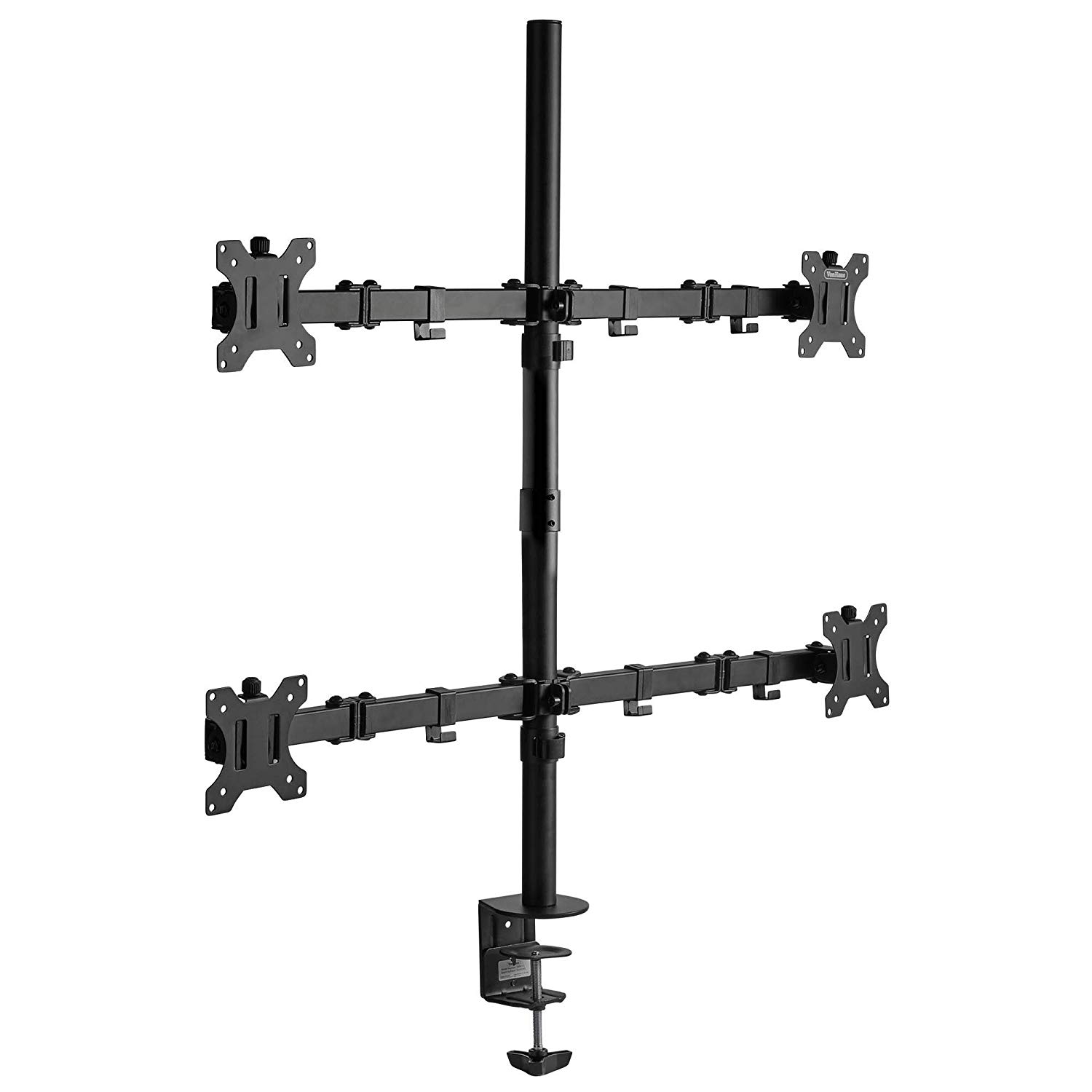 Stolni nosač VONHAUS 4 monitora (do 32", VESA 75x75 ili 100x100, max. težina 8 kg, nagib +45° do -45°, rotacija +90° do -90°, rotacija 360°)-7