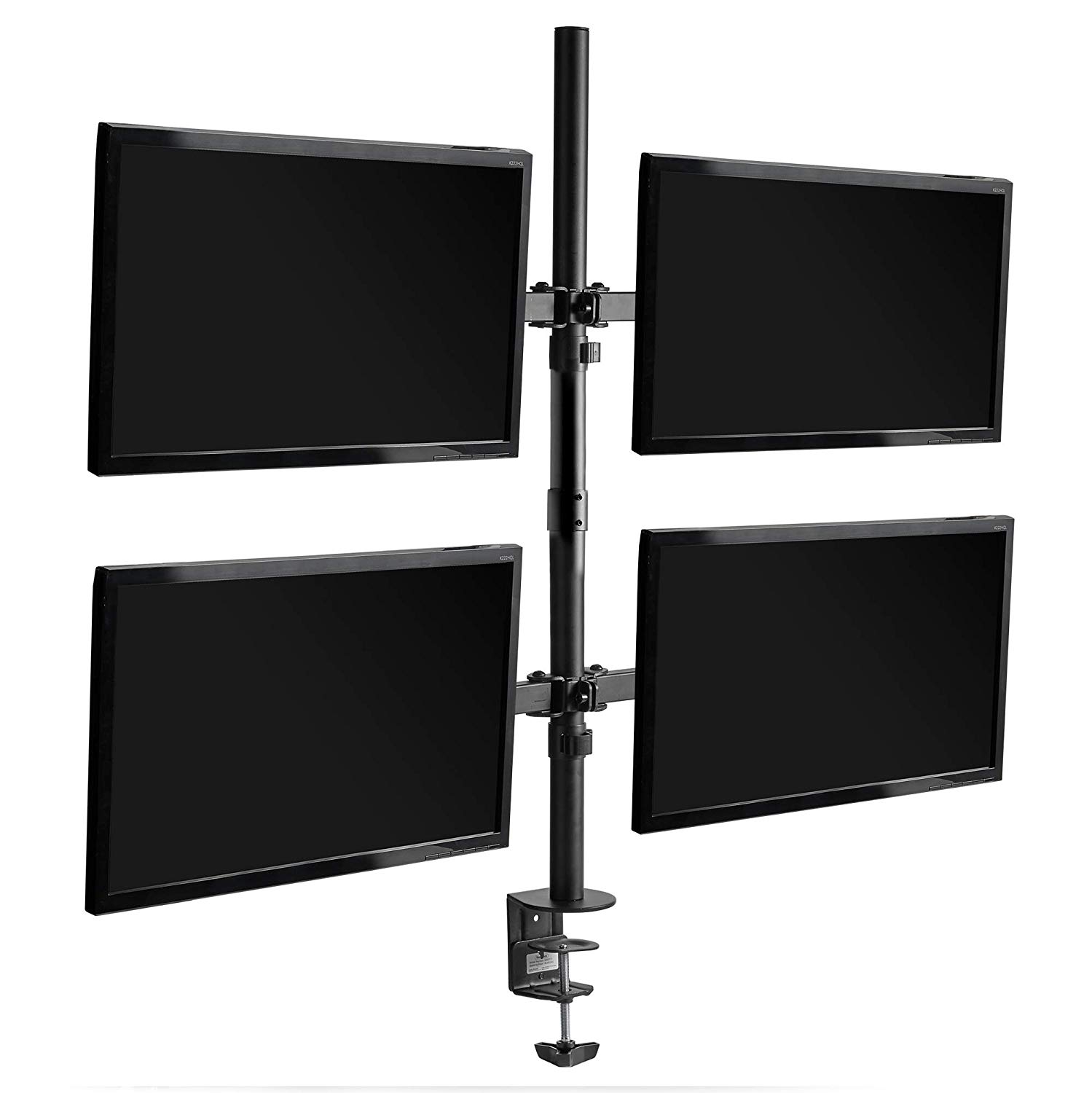 Stolni nosač VONHAUS 4 monitora (do 32", VESA 75x75 ili 100x100, max. težina 8 kg, nagib +45° do -45°, rotacija +90° do -90°, rotacija 360°)-2