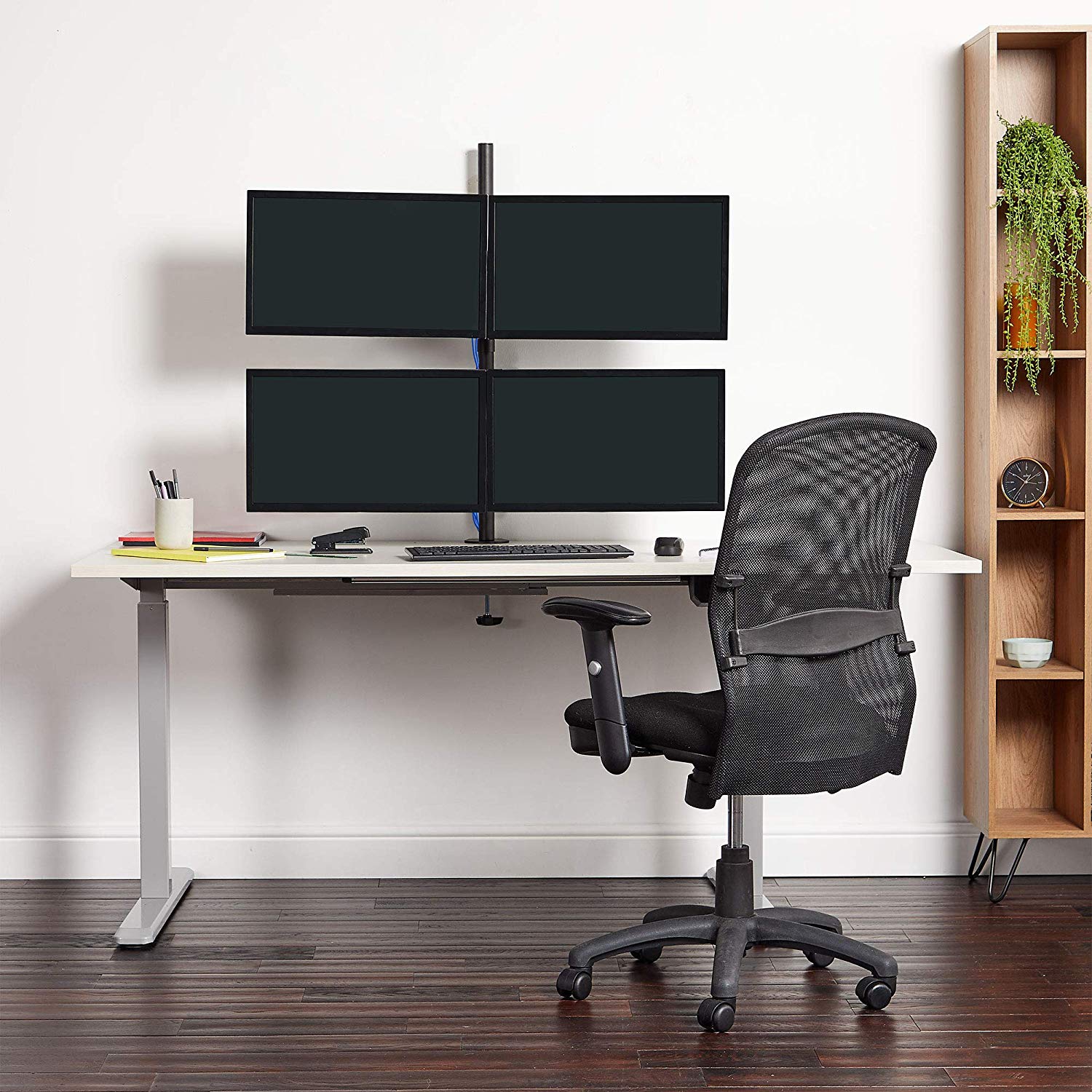 Stolni nosač VONHAUS 4 monitora (do 32", VESA 75x75 ili 100x100, max. težina 8 kg, nagib +45° do -45°, rotacija +90° do -90°, rotacija 360°)-6