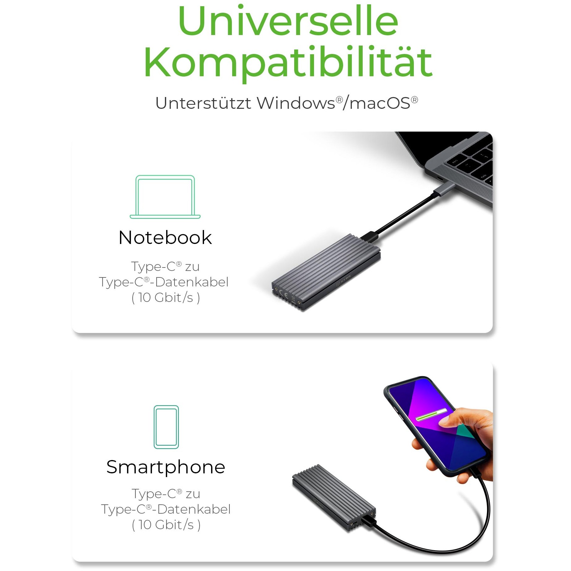 Kućište Icybox USB 3.1 za M.2 NVMe SSD-14