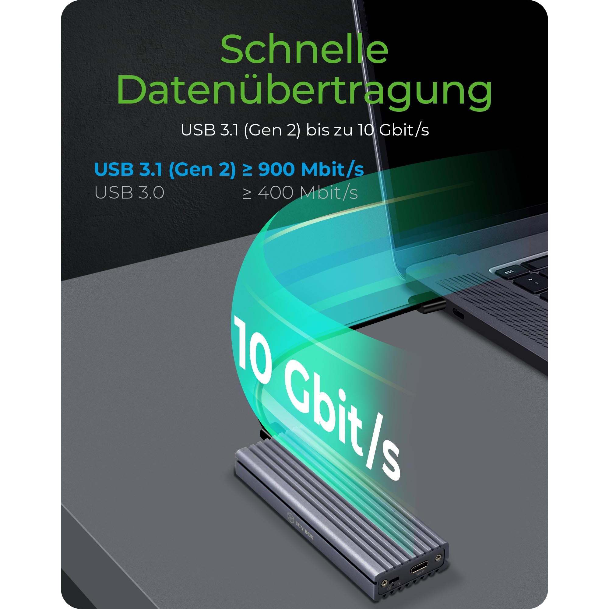 Kućište Icybox USB 3.1 za M.2 NVMe SSD-25