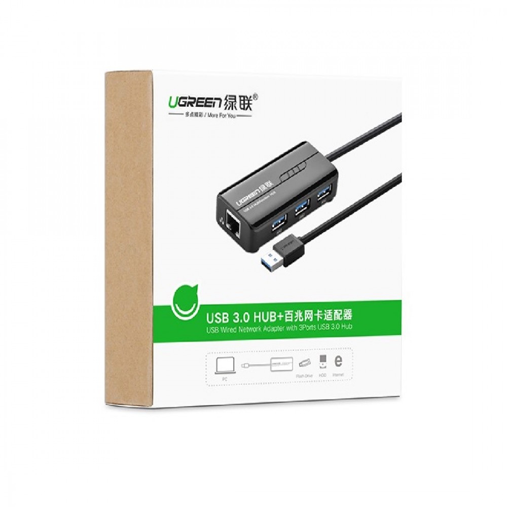 Hub USB 3.0 UGREEN (na 3x USB A i RJ45)-1