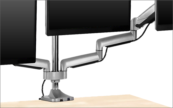 Nosač za monitor stolni ICYBPOX IB-MS505-TI (za 3 monitora do 32", do 7 kg po nosaču)-3