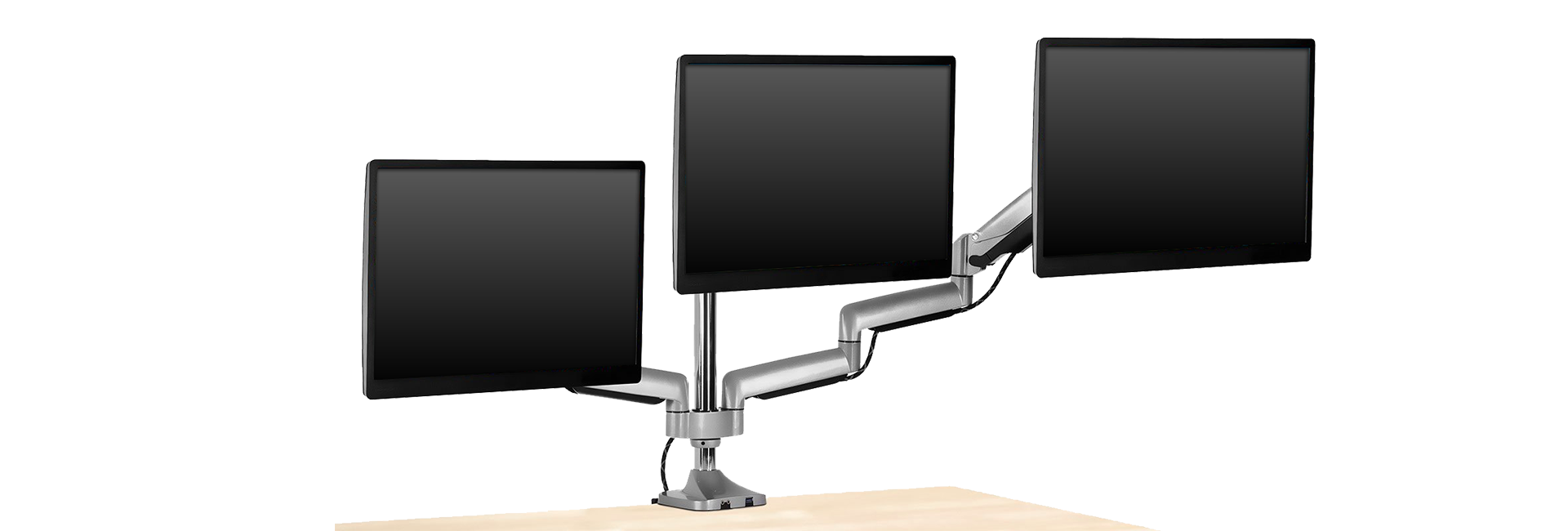 Nosač za monitor stolni ICYBPOX IB-MS505-TI (za 3 monitora do 32", do 7 kg po nosaču)-2