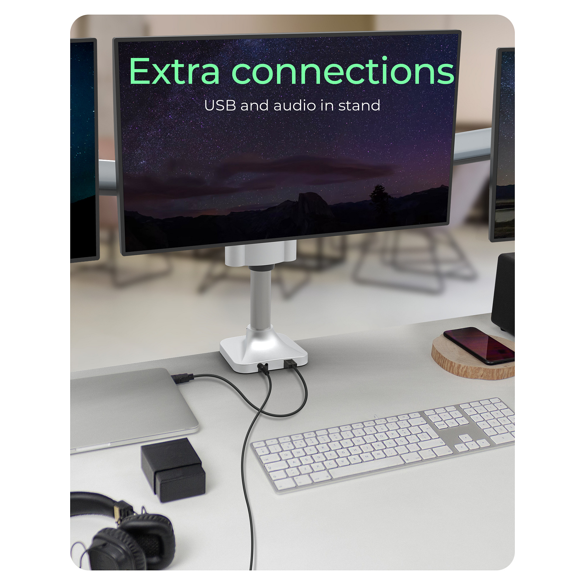Nosač za monitor stolni ICYBPOX IB-MS505-TI (za 3 monitora do 32", do 7 kg po nosaču)-20