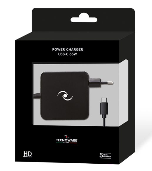 Univerzalno napajanje USB-C Tecnoware 65W s funkcijom "Power delivery"-0