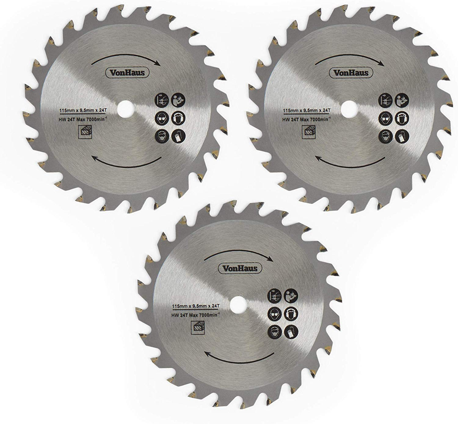 Rezervni set oštrica za kružnu pilu VONHAUS E-Series (3 dijela)-0