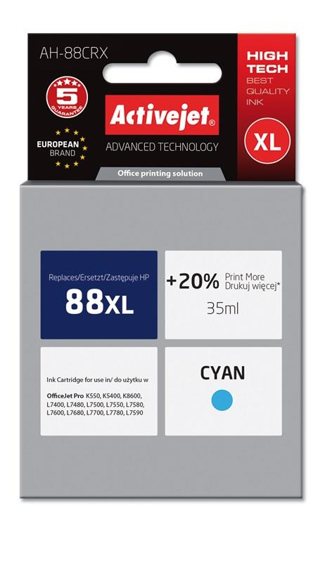 Tinta ActiveJet HP 88XL C9391AE (tirkizna)-0
