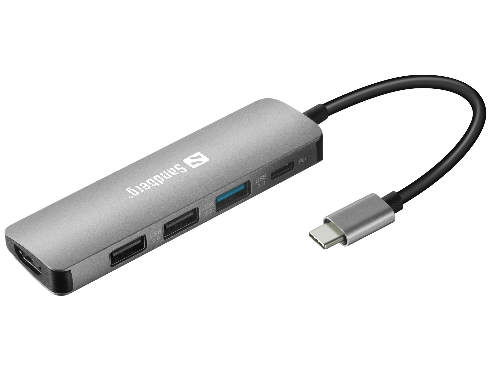 Priključna stanica USB-C na HDMI + 3x USB 3.0 i Power Delivery 100W Sandberg-0